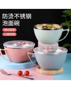 Instant noodle bowl with lid 304 stainless steel