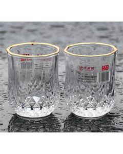 shot glasses with a thick bottom of clear glass