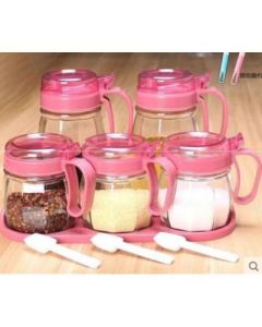 Glass spice jar VI B33-34 empty