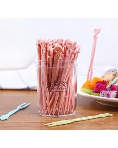 Fruit fork disposable transparent plastic 240 pieces