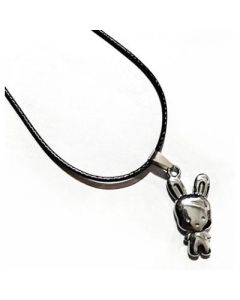 Necklace, vintage leather rope, men's pendant