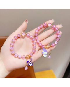 Crystal beaded bracelet Sanrio
