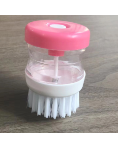 Push-on dosing pot brush 