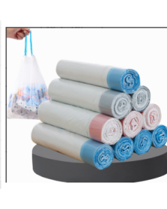 Drawstring garbage bags