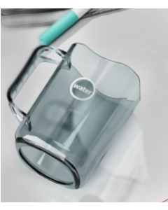 The handle of the mouthwash cup is highly transparent