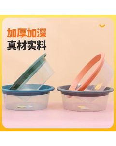 Two-color anti-drop basin Thickened 36cm deepened washbasin Transparent solid color basin