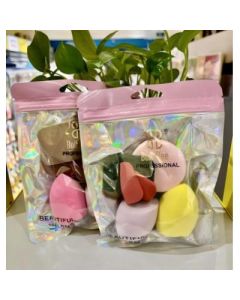 Beauty Egg Flocked Puff Combo Set of 6 pieces