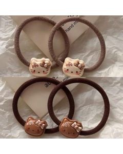 Cream hair tie Coffee color High elasticity