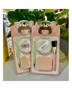 Brush + cushion + foundation puff + nail dead skin fork four-piece set
