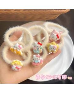 Plush Hair Rings Ponytail hair tie headwear