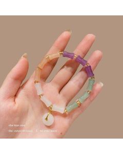 Bamboo knotted master chain Chinese crystal bracelet