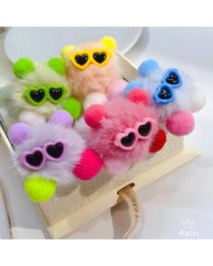Headrope Children's cartoon fur balls, three-dimensional plush small hair rings