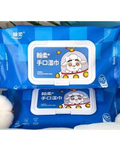 Baby hand and mouth wipes 80 pieces of pumping