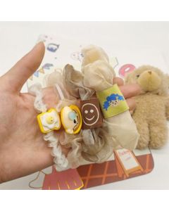 Mesh large intestine hair ring, sweet balls for girls, scalp tendons