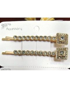 Rhinestone hairpins 2-piece set