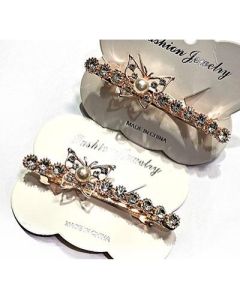 Imitation pearl hairpin Korean spring clip top clip