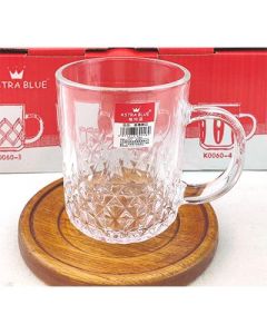 Clear glass Thickened heat-resistant bubble teacup