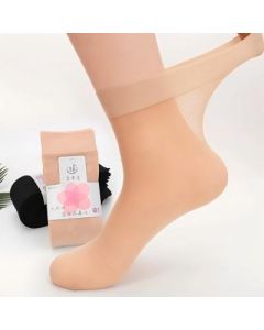 Lace crystal stockings, summer thin, loose short, breathable, flesh-colored
