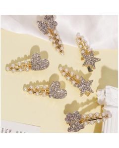 2 rhinestone hairpins
