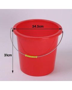 Bucket Red, height 31cm, diameter 34.5cm