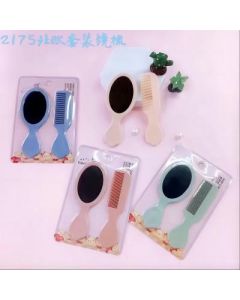 Portable blister mirror comb set Handle comb + handle mirror two-piece set 60pcs/carton
