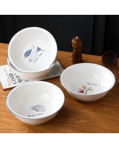 Tanggu large bowl soup bowl noodle bowl 9 inch ceramic bowl