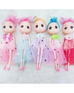 Doll pendant key ring long leg long skirt 17cm