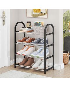 Shoe rack with three tubes