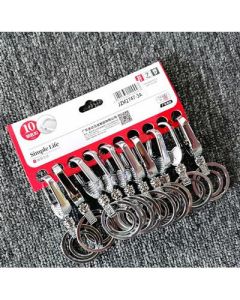 Love double loop keychain metal keychain