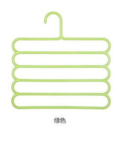 Trouser hanger with five layers