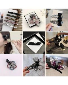 Rhinestone hairpin Korean version color forehead bangs clip duckbill clip