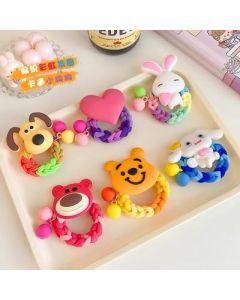 Colored dog hair rope High elasticity High ponytail balls scalp bands