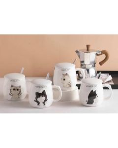 Mug with lid Little lazy cat