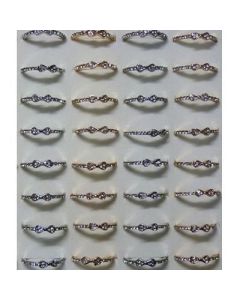Ring double heart twist bow ring