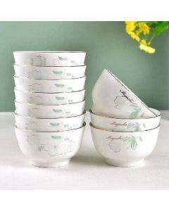Ceramic cutlery bowl and plate Magnolia 5 inch 100pcs/piece