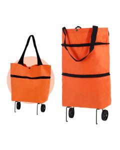 Folding wheels shopping bag