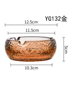 Glass ashtray gold European style