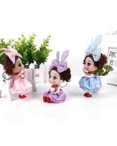 Doll pendant keyring Short leg skirt 12cm