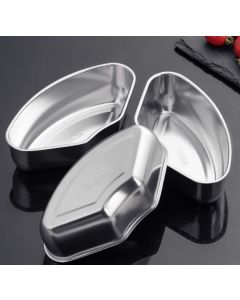 Scalloped steaming tray stainless steel