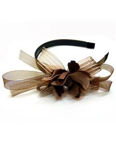 Bridal feather tiara 180° organza