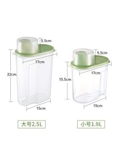 Sealed jars of cereals 