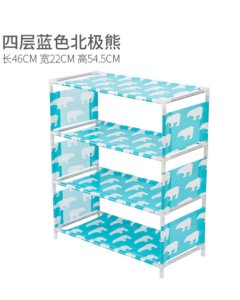 Tee shoe rack upholstery