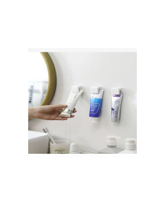 Wall-mounted toothpaste shelves