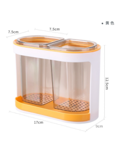 The chopstick rest is double grid and transparent