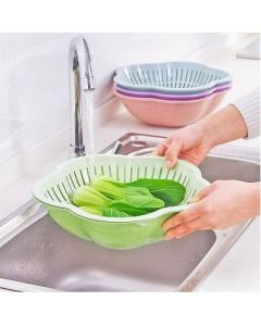 Drain basket Plum blossom shaped double layer