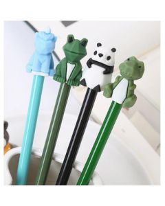 gel pen silicone tip 3D animal shape black
