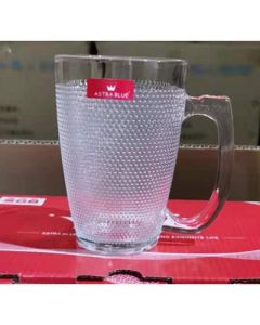 Glass tea drinking teacup milk cup large with handle