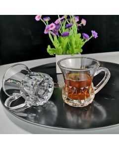 Glass handle cups for household lead-free transparent glasses