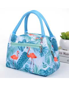 Bento bag with printed zipper