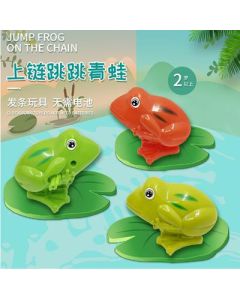 Children's bouncing clockwork toy frog jumping 600/box